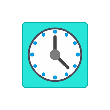 Premium Vector Blue Wall Clock Icon