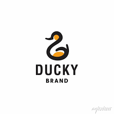 Duck Logo Icon Line Art Vector