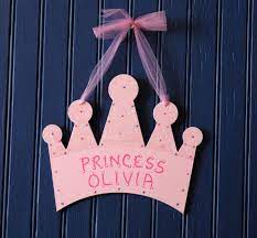 Princess Crown Room Sign Wood Cutout