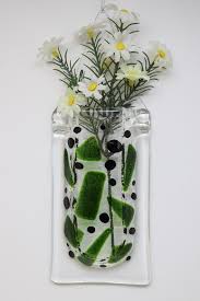 Wall Pocket Vase Fused Glass Artisan