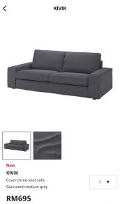 Ikea Kivik Sofa Cover 3 Seater