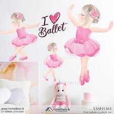 Pink Ballet Girl Wall Sticker Yash1365