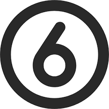 Number 6 Circle Icon For