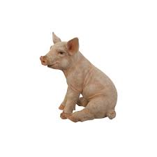 Hi Line Gift Ltd Large Sitting Pig Statue