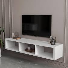 60 In White Floating Tv Console Fits Tv