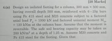 design an isolated footing