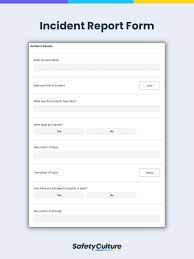 Free Incident Report Form Templates