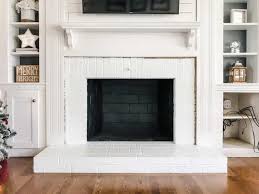 How To Paint A Brick Fireplace Jenna