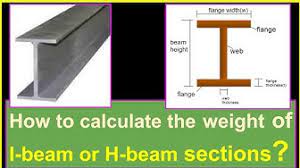 weight of i beam or h beam sections