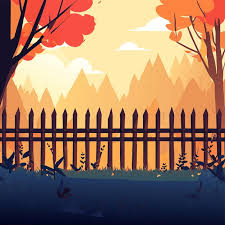 Wooden Fences Outdoor Fantasy World