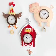 Down On The Farm Pendulum Wall Clocks