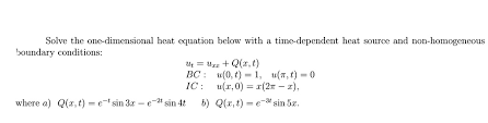 Solve The One Dimensional Heat Equation