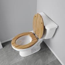 Wood Elongated Closed Front Toilet Seat