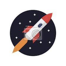 Interstellar Space Rocket Color Icon