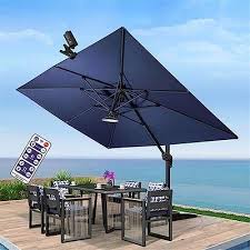 Solar Umbrella Lights Outdoor Timed