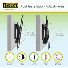 Apex By Promounts Ut Pro640 37 Inch To 100 Inch Extra Large Tilt Tv Wall Mount