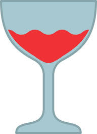 Wine Glass Filled Outline Icon Vector