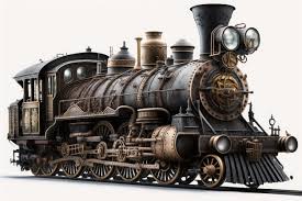 Old Steam Locomotive Made Of Iron And