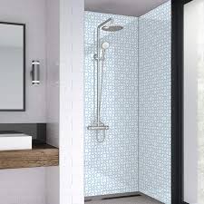 Wetwall Acrylic Maltese Blue Bathroom