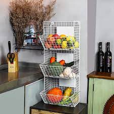 3 Tier Wall Storage Basket Organiser