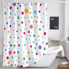 Polka Dot Fabric Shower Curtains