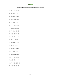 4 Ways To Solve Quadratic Equations