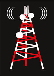 Mobile Tower Clip Art In Red Color