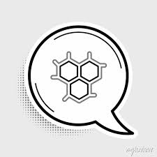 Line Chemical Formula Icon Isolated On
