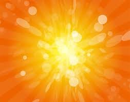sun beams with orange yellow blurred