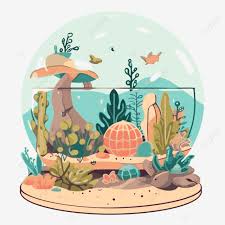 Ecosystem Clipart Fish Tank Cartoon In