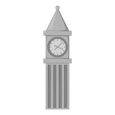 Big Ben In London Icon Monochrome