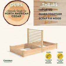 Greenes Fence 4 Ft X 8 Ft X 11 In Premium Cedar Raised Garden Bed With Trellis