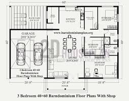 Open Concept 40x60 Barndominium Floor