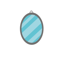 Blue Round Wall Mirror Png Svg Design