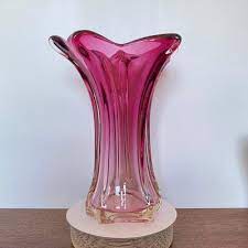 Large Pink Vase From Fratelli Toso