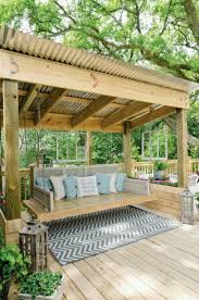 Detached Covered Patio With Swing Bed