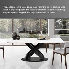 White Stone Dining Table