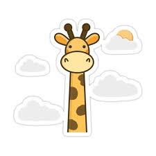 Kawaii Cute Giraffe Sticker For