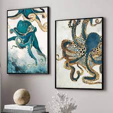 Abstract Octopus Luxury Oil Painting