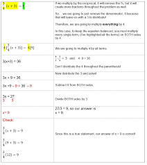 Solving Equations With Fractions