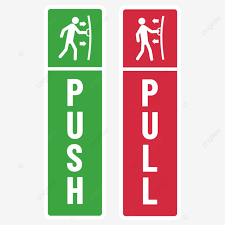 Push And Pull Sign Door Sticker With