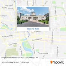 Ohio State Capitol In Columbus By Bus