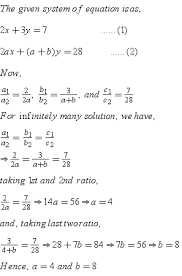 Pair Of Linear Equations In Two