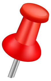 Push Pin Icon Realistic Red Paper Fix