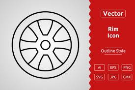 Vector Rim Outline Icon Graphic By