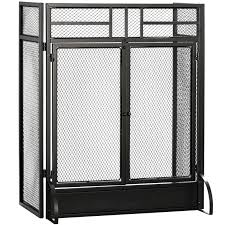 Homcom 3 Panel Folding Fireplace Screen