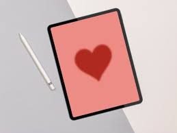 Gradient Red Heart Ipad Wallpaper Cute