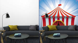 Wall Mural Vector Circus Tent Bright