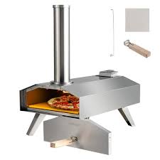 Costway Wood Pellet Pizza Oven Pizza Maker Portable Outdoor Pizza See Details Silver