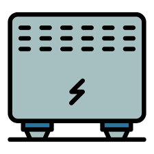 Electric Radiator Icon Outline Vector